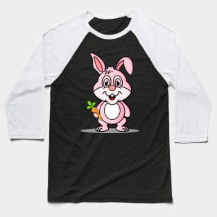 cute rabbit holding carrots Baseball T-Shirt